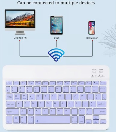 Miniatura 3 de Teclado Bluetooth Colores 7¨ TEC038